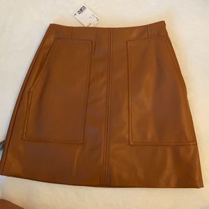 Faux leather skirt